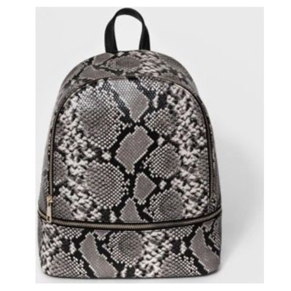 snakeskin bookbag